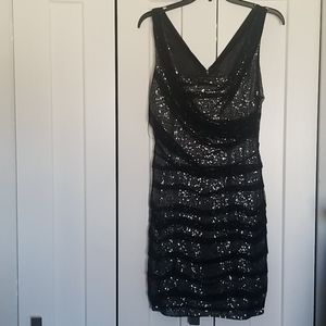 Sequin and sheer dress